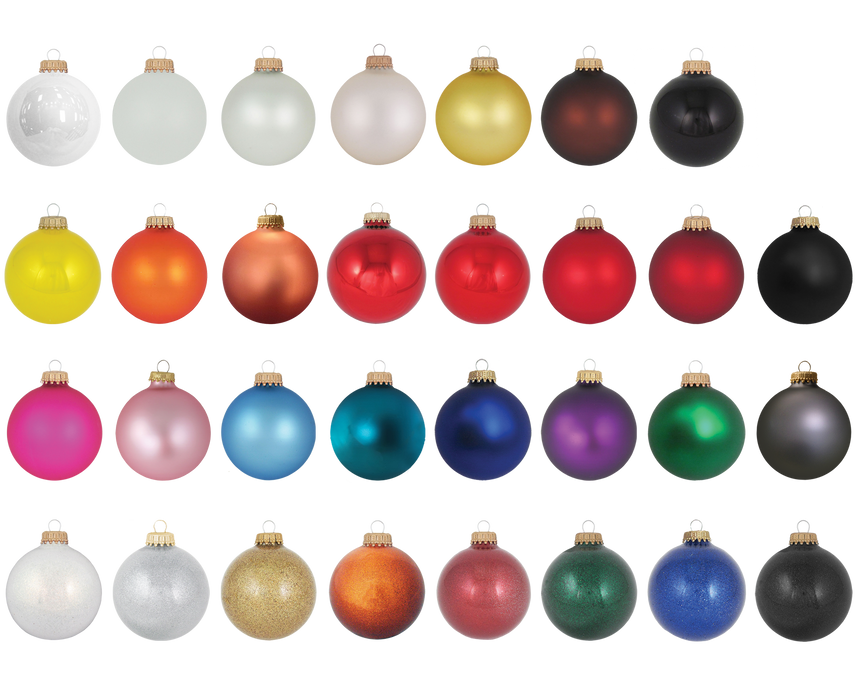 3 1/4” Inkjet Printed Glass Blown Round Ball Christmas Ornament (#GB-INKJET)