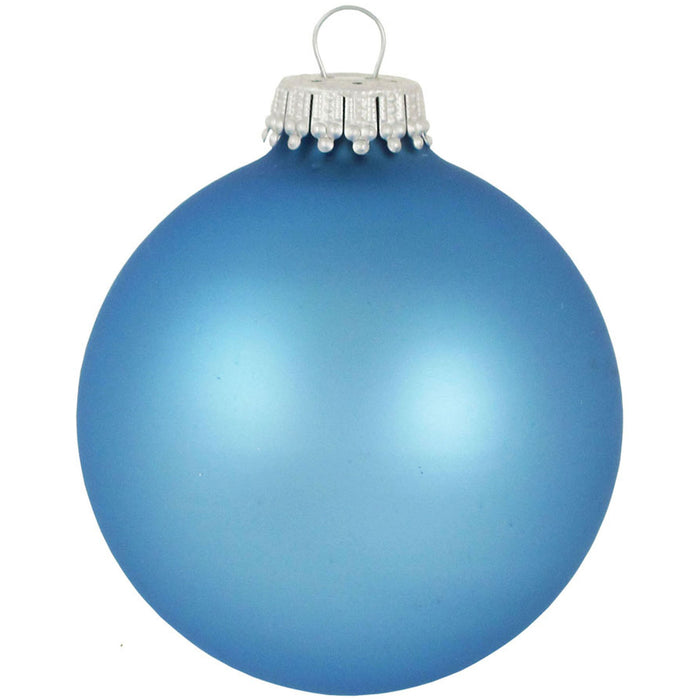 3 1/4” Silk Printed Glass Blown Round Ball Christmas Ornament (#8SILK)