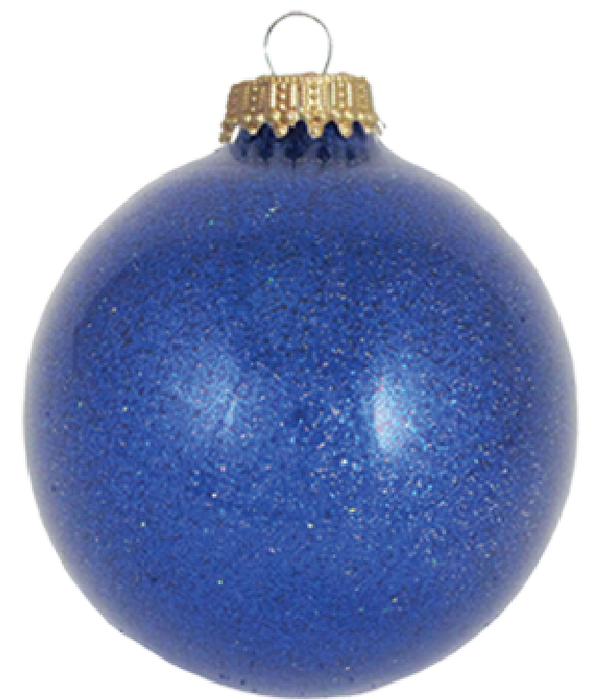 3 1/4” Silk Printed Glass Blown Round Ball Christmas Ornament (#8SILK)