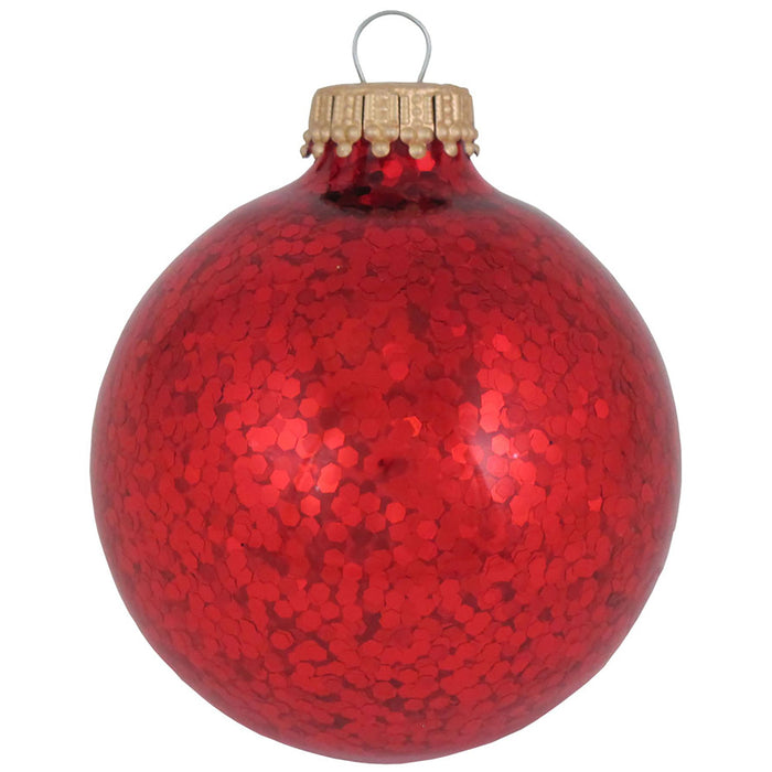 New 2 5/8” Pad Printed Glass Blown Round Ball Christmas Ornament (#7PP)