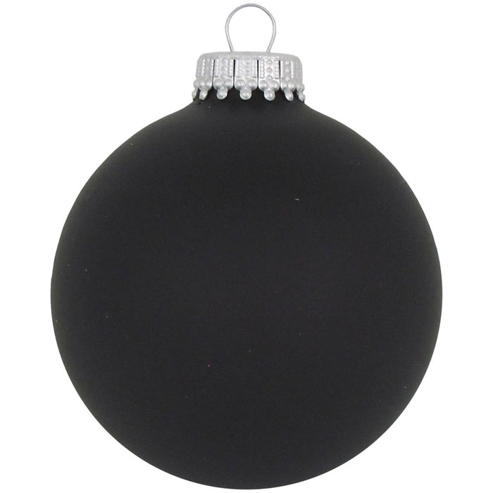 4 Black Matte Ball Ornament