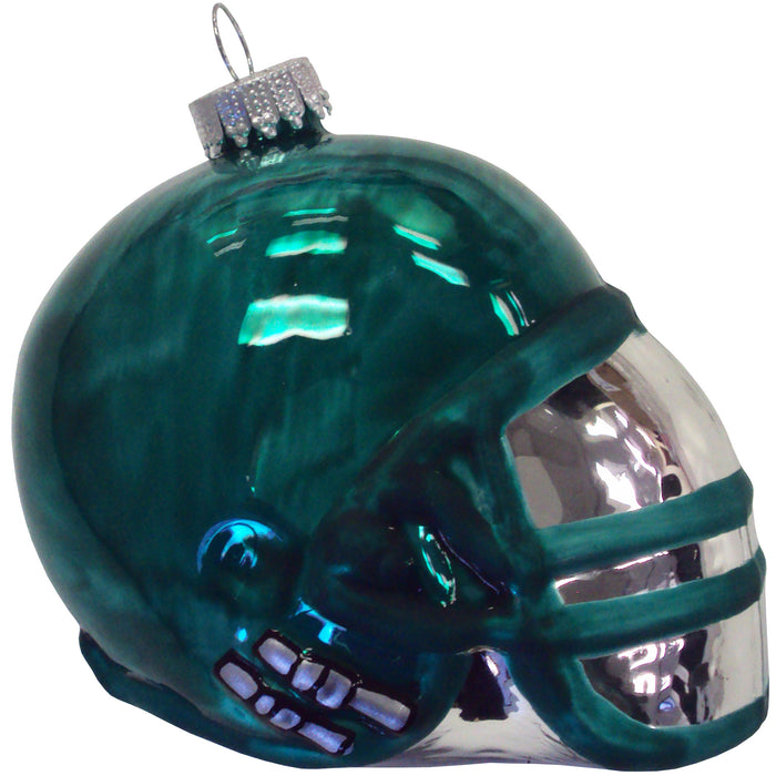 3 1/4” Glass Blown Football Ornament (#HLMT)