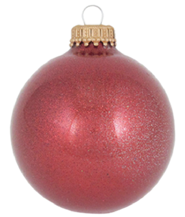 2 5/8” Wrap Printed Glass Blown Round Ball Christmas Ornament (#7WP)
