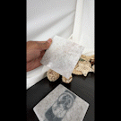 4" White Crystal Marble Coaster (#CSTR-WHMRBL)