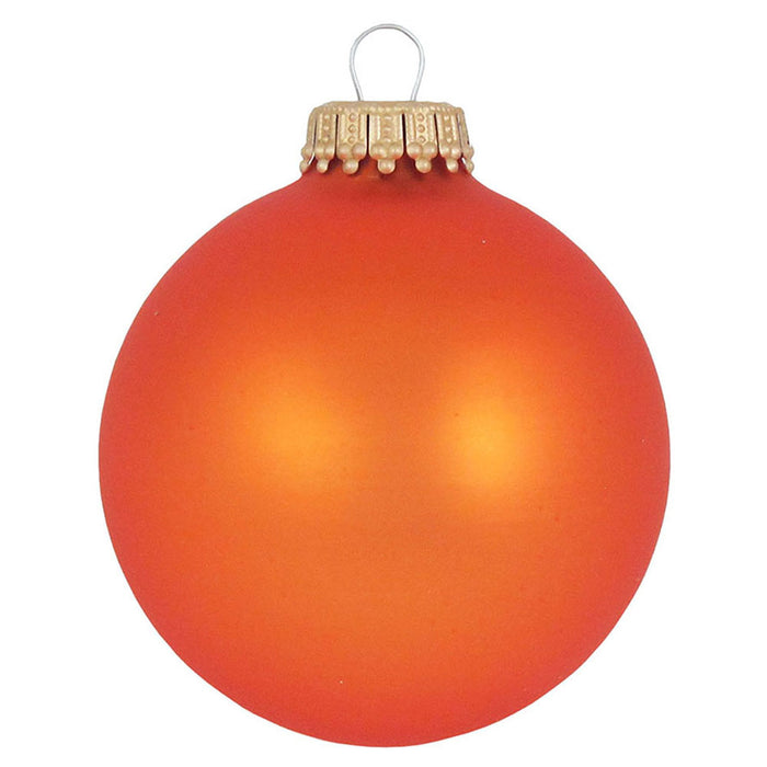 3 1/4” Pad Printed Glass Blown Round Ball Christmas Ornament (#8PP)