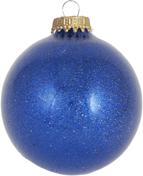 2 5/8” Pad Print Glass Blown Round Ball Christmas Ornament (#7PP)