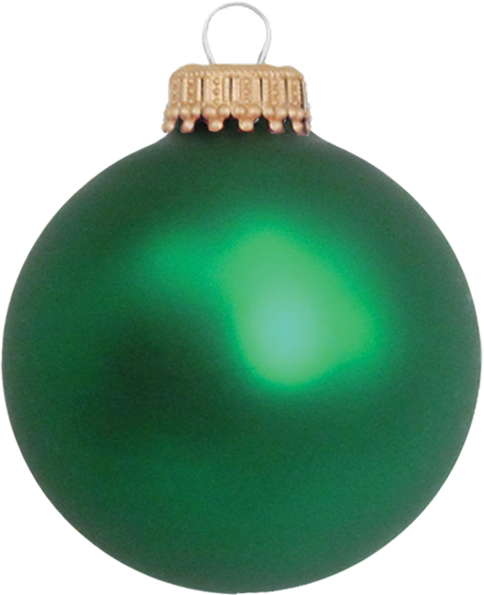 2 5/8” Pad Print Glass Blown Round Ball Christmas Ornament (#7PP)